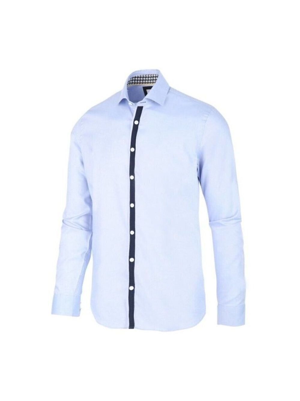 Blue Industry button down shirt sz 39 blue with contrast trim down front
